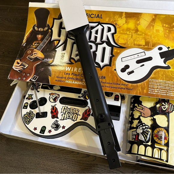 Nintendo Guitar Hero Wii Wireless Les Paul Controller with Box Tested Works - Picture 7 of 9